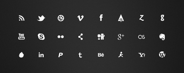 White-Social-Media-Icons