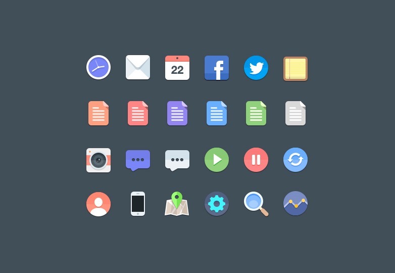 24-free-flat-icons