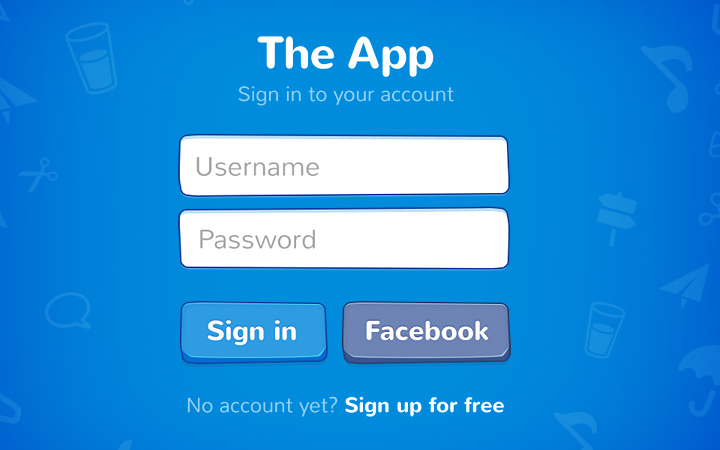 3-Cartoony-Login